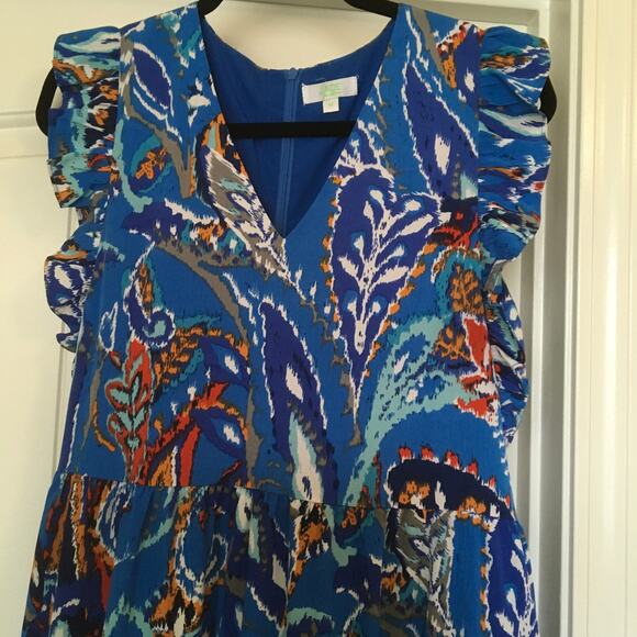 Jade Paisley V-Neck Maxi Dress, Blue - Medium - Picture 5 of 7